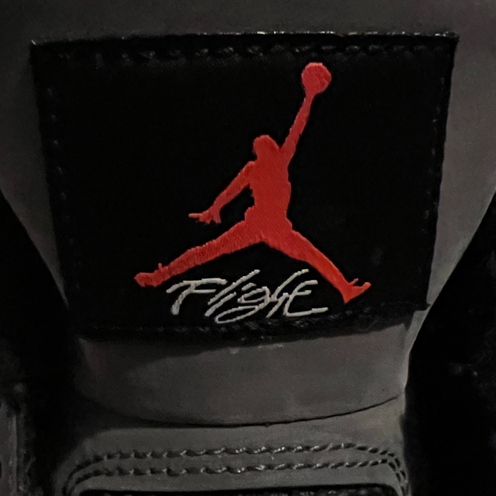 Air Jordan Flight 4 Retro "Infrared" Black Grey Red Youth GS Size 3.5Y - Picture 2 of 10